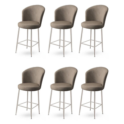 Hanah Home Set barskih stolica Alte, 6 komada, Bež