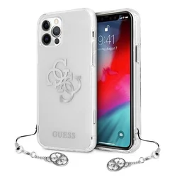 Maska Guess Hc PC 4G Metal Charm za iPhone 12 Pro Max 6.7 srebrna (GUHCP12LKS4GSI)