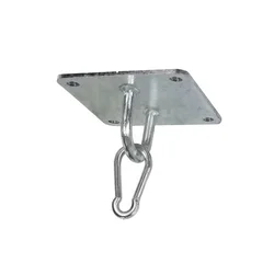 Jaka kuka za plafon Iron Sport na ploči od debelog lima 12x12cm sa karabin kukom