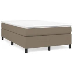 Vidaxl Posteljni okvir z vzmetmi taupe 120x200 cm blago