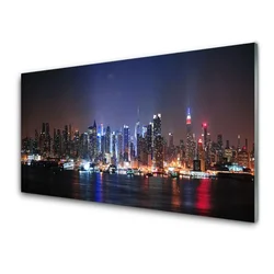tulup.si Steklena slika Oddelek za mesto vode 140x70 cm 4 obešalnika