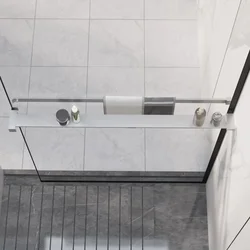 Polica za stijenku tuš-kabine kromirana 90 cm aluminijska