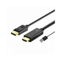 FAST ASIA Kabl HDMI + USB 2.0 na DisplayPort (m/m) 1.8m crni