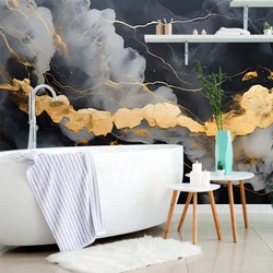 Samolepilna tapeta imitacija črn marmor - 294x198