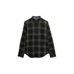 Superdry & Co Srajca oliva/temno zelena/bela