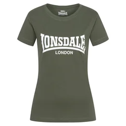 LONSDALE Majica Cartmel oliva/bela