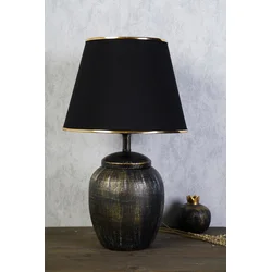 Opviq Stona lampa E27 Max 40W, Crno-Zlatna