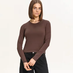 Cropp - Majica dugih rukava - braon