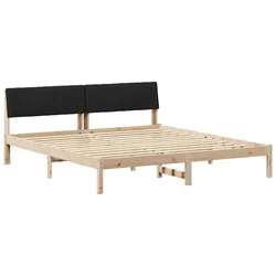 Vidaxl Kovinska posteljna konstrukcija Rjava in črna 180 x 200 cm