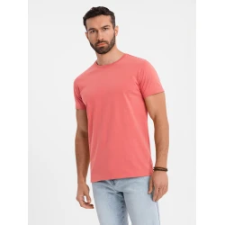 Ombre BASIC mens classic cotton T-shirt - coral