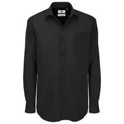 KOŠULJA MUŠKA DUGI RUKAVI B&C HERITAGE 125G CRNA 2XL
