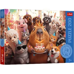 Trefl - Puzzle Kapibara in rojstnodnevna torta - 200 kosov