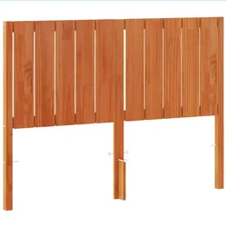 Vidaxl Vzglavje voščeno rjava 135 cm trdna borovina