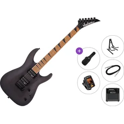 Jackson JS Series Dinky Arch Top JS24 DKAM Caramelized MN Premium SET Black Satin Električna kitara