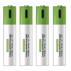 POLNILNE BATERIJE POLNILNE BATERIJE AAA 4 KOS, POLNJENJE S KABLOM USB-C