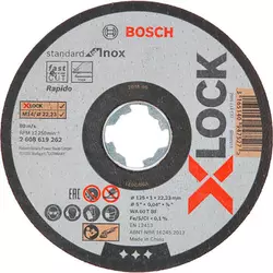 Bosch rezna ploča X-LOCK Standard for Inox 125x1x22,23 mm za ravno sečenje 2608619262