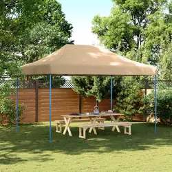 Šator za zabave Bež 279 x 410 x 315 cm Oxford tkanina