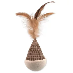 Igrača MC Natural Fun stožec s peresi karton/pliš bela 6 cm