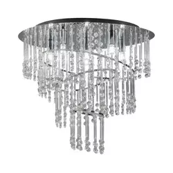 Zuma Line 19154L - Plafonsko svetlo TERRE 6xG9/25W/230V fi 45 cm hrom/prozirno