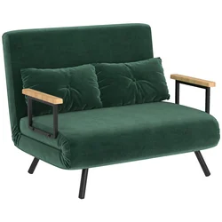 Homestar Sofa postelja za 2 osebi 102x73x81 cm zelena