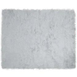 Tepih od umjetne ovčje kože TAFALLA Siva 200 x 280 cm Poliester