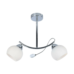 Luster na šipci CONNOR 2xE27/15W/230V sjajni hrom/bela