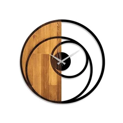 Wallxpert Circle Zidni sat, 56x3x56 cm, Braon-crni