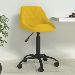 Blagovaonska stolica boja senfa baršunasta