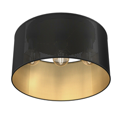 Plafonski luster LOFT SHADE 3xE27/60W/230V, crna/zlatna
