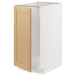 METOD Pod.element i sudopera/sort.otpada, bela/Forsbacka hrastovina, 40x60 cm