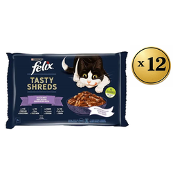 Felix Vlažna hrana za mačke tasty shreds Tuna, 48x80g