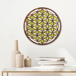Wallity Zidna dekoracija Geometric, 44x1.6x44 cm, Zelena