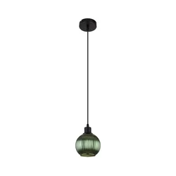 Globo 15638G - Luster na sajli ZUMBA 1xE27/25W/230V prečnik 15 cm zelena