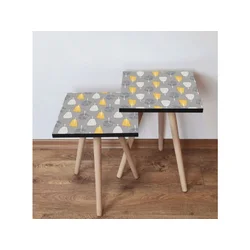 Hanah Home 2SHP186 Pomoćni stočić, 2 komada, Sivi