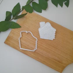 KREATIVNI SLATKIŠI Modla za kolače i ukrase Kućica, 8 cm, Bela