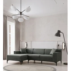 Atelier del Sofa Ugaona garnitura New Petra, L ugao, 250x69x145 cm, Zelena