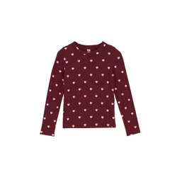 WE Fashion Majica roza / vinsko rdeča