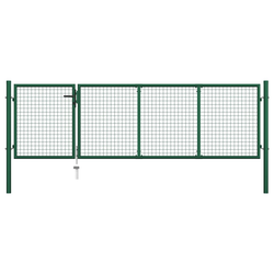 Vrtna vrata Čelik 350x100 cm Zelena