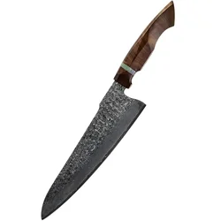 Damaskasti kuhinjski nož YU-37467 - Chef / Smeđa KP37467