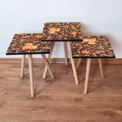 Hanah Home Set klub stočića 3Shp334, 3 komada, Crna
