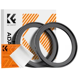 K&F Step Up Filter Ring 58-67mm*2pcs,+Vacuum Cleaning Cloth*1