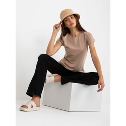 Beige cotton womens t-shirt BASIC