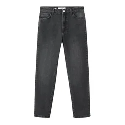 MANGO Kavbojke črn denim