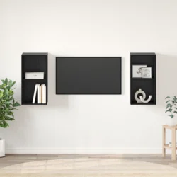 Set TV komoda Zidne 2 pcs Crni hrast 37 x 37 x 72 cm