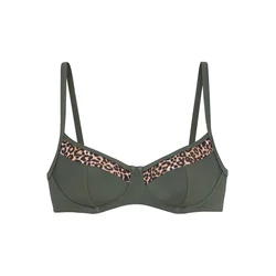 LASCANA Bikini zgornji del  bež / rjava / oliva