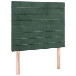 Vidaxl Vzglavje postelje temno zeleno 100x5x118/128 cm žametno