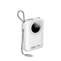 Remax RPP-73 White 35W Power Bank with 2 Fast Charging Cables 20000mAh
