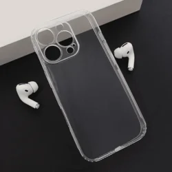 Maska za telefon Skin Silikon with pluggy za iPhone 16 Pro Max, Providna