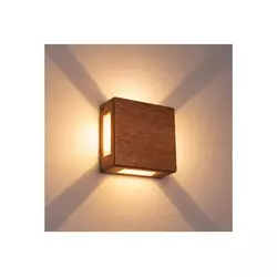 Brilagi - LED spoljno zidno svetlo QUADRAY 6W/230V, drveni dekor, IP54