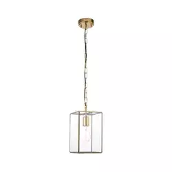 Endon 119142 - Luster na lancu HAMMOND 1xE27/10W/230V 17x17 cm mesing